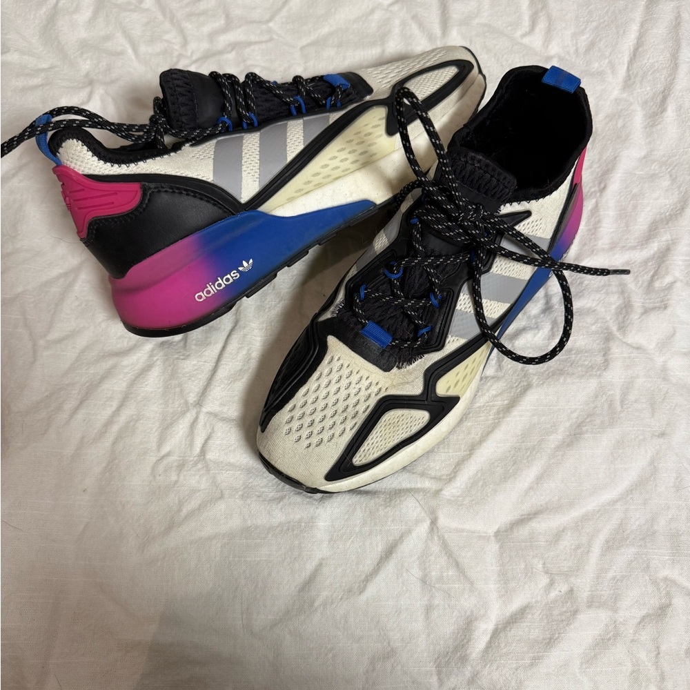 Adidas Black and Blue Gradient Sneakers